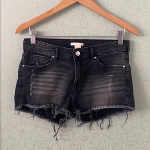 H&M Black Jean Shorts